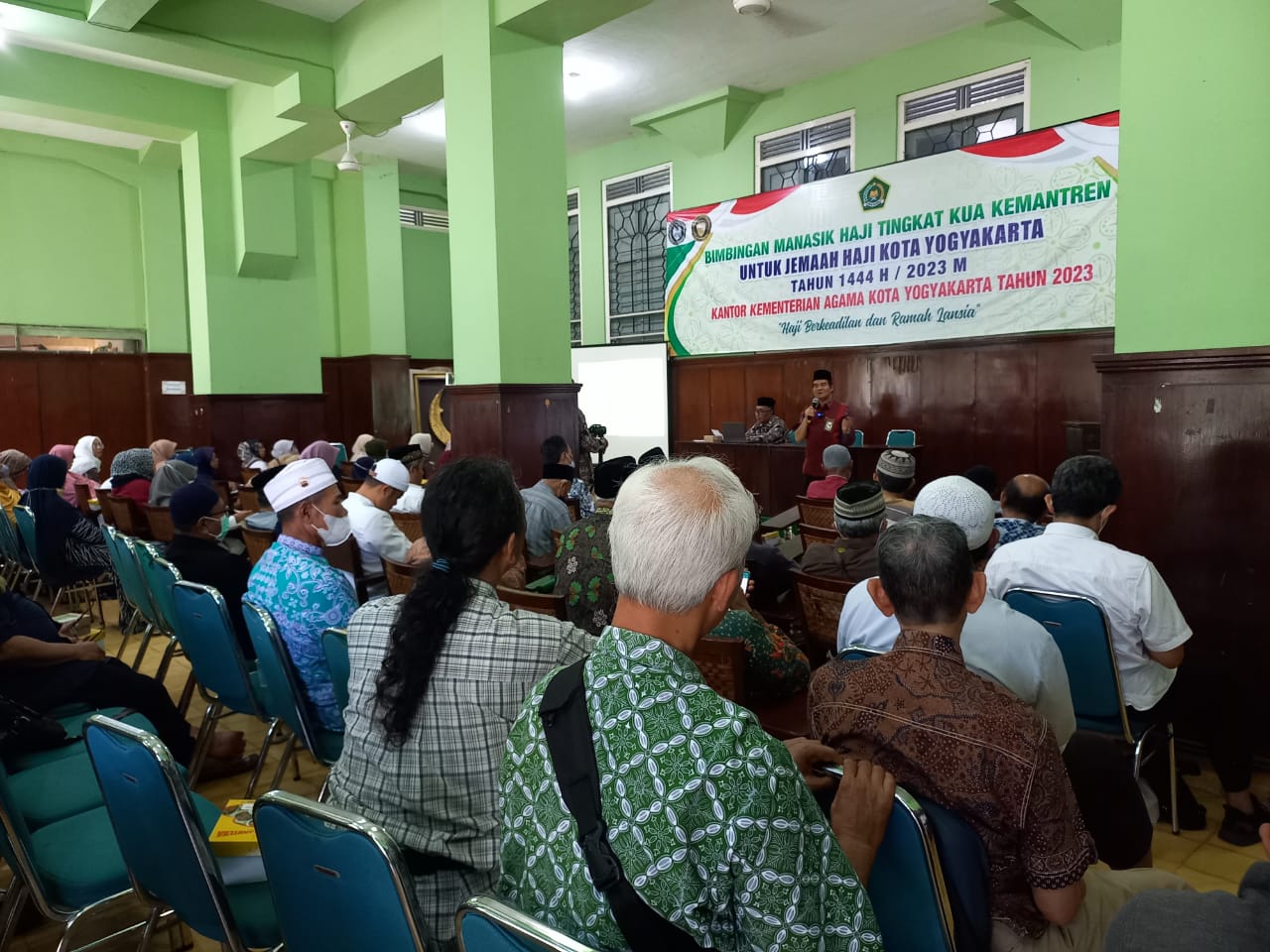 Jamaah Calon Haji Kota Yogyakarta mengikuti Bimbingan Manasik Haji tahun 2023