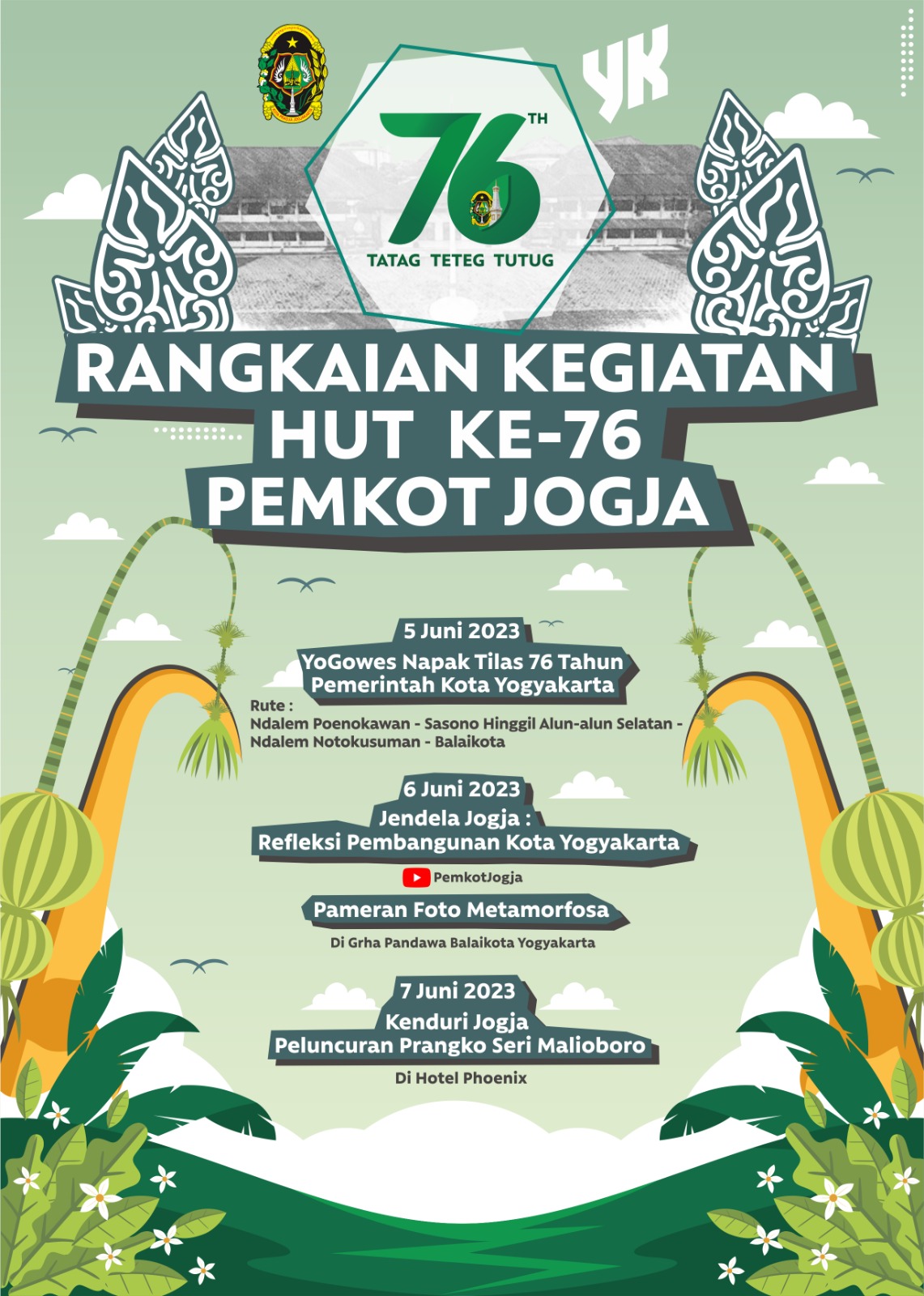 Agenda Hut Pemerintah Kota Yogyakarta ke-76